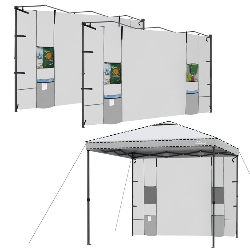KAMPKEEPER Instant Canopy Sidewalls with 4 Pockets for Pop Up