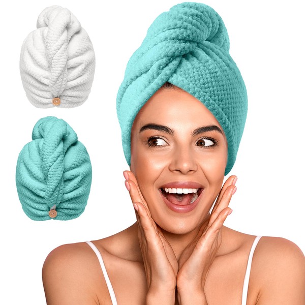 YFONG - Paquete de 2 toallas de pelo de microfibra