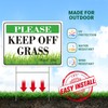 2 Pack Keep Off Grass Sign with Stake, 12.6"x9.5" keep