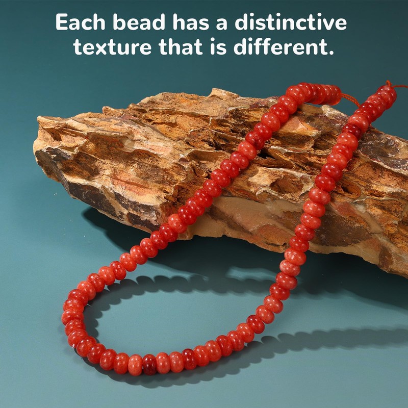 Natural Rondelle Gemstone, 5x8mm/0.2x0.31in Sunstone Abacus Disk Spacer Stone Beads