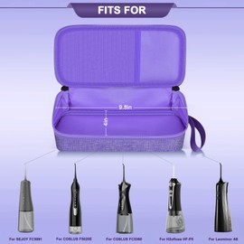 Tanmqin Case Compatible with COSLUS/for Nicwell/for Leominor/for Bitvae Water Dental Flosser Teeth Pick Cordless Irrigator. Water Floss Pick Carrying Storage Holder-Black (Bag Only) (Purple)