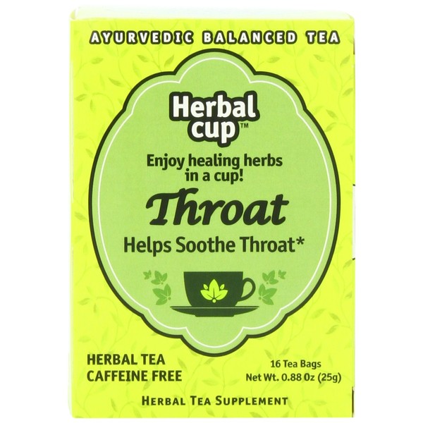 Herbal Cup Herbal Tea, Throat, 16 Tea Bags