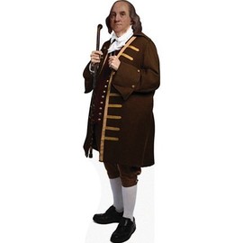 HistoricalCutouts H76015 Benjamin Franklin Cardboard Cutout Standee
