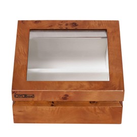 OYOBox Mini Luxury Eyewear Organizer, Wood Display Box for Glasses + Sunglasses, Burl