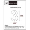 QT Modern House Number - SMALL 4 Inch BLACK -