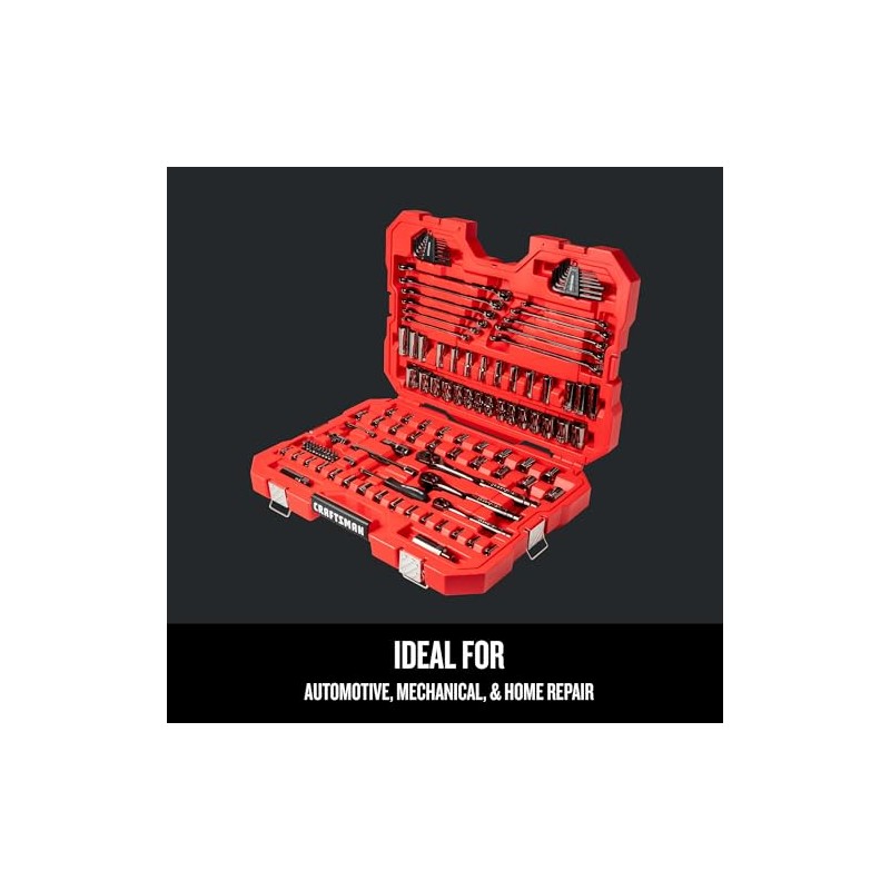 CRAFTSMAN Mechanics Tool Set, 1/4" & 3/8" & 1/2" Drive,