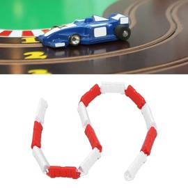 Jauarta 50PCS RC Road Track Barriers 1:18 RC Car Drifting Racing Field Fence Roadblocks for Remote Control Car Accessories Red and White