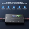 ZOUPW 20A PWM Solar Charge Controller,12V Solar Panel Regulator with
