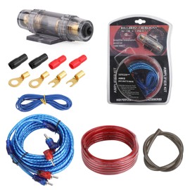 Mad Hornets Car Amplifier Wiring Kit 18GA Audio RCA Sub Wiring Wire 1200W 17ft Cable Set