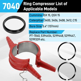 7040 Piston Ring Compressor Tool-5.4" Bore,Replaces PT-7040 5394454 5299339