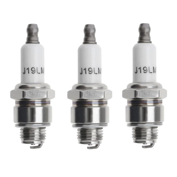 Rj19Lm Spark Plug 3 Pieces 4-Stroke Lawn Mower Spark Plugs