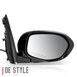 HO1321280 Factory Style Passenger Right Side Mirror - Manual Folding | Power Adjust | Heated Glass | Turn Signal | Memory | Aspherical Glass - Compatible with Honda Odyssey 14-17, Paint to Match