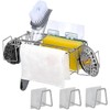 DALAETUS 4 in 1 Kitchen Sink Organiser with 3 Sponge
