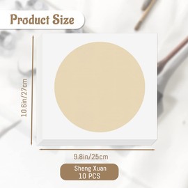 10 Sheets Soft Shikishi Paper, Pre-Assembled Xuan Paper Raw, Chinese Calligraphy Round Paper, Blank Sumie Rice Paper for Painting, DIY Crafts, Graffiti, Wall Art Decoration (C)