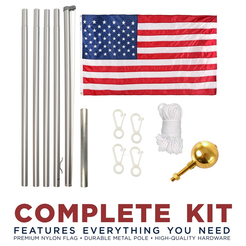 Ezpole Flagpoles Classic Flagpole Kit, 17-Feet