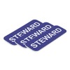 Steward 1 x 3" Name Tag, Blue (3 Pack)