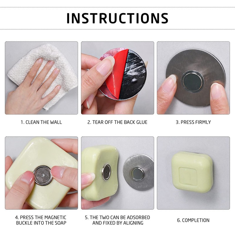 Magnetic Soap Holder and Mesh Pocket Soap Dish Magnetic Soap