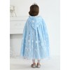 PURFEEL Girls Princess Cape Kids Snowflake Hooded Cloak Play Costume