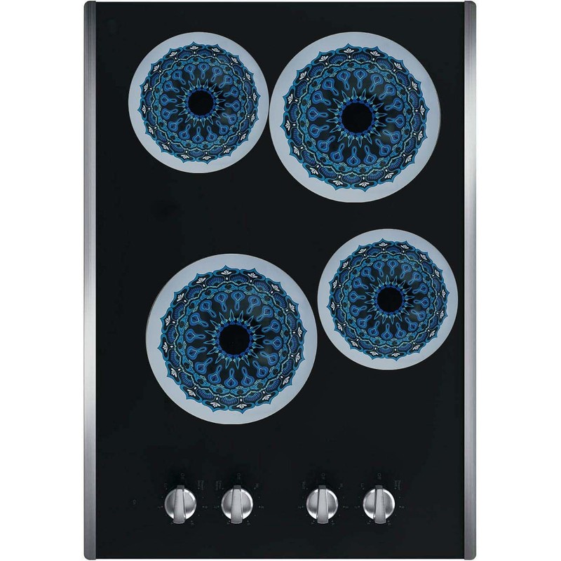 Ritadeshop Burner Covers for Electric Stove (Blue Mandala, Round 8/10'')