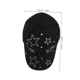 Kisangel Rhinestone Baseball Cap for Women and Denim Hat with Stylish Star Pattern for Summer Travel and Outdoor Adventures Provides UV Sun Protection