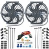 American Volt Dual 10" Inch Electric Radiator Cooling Fans 1/2"