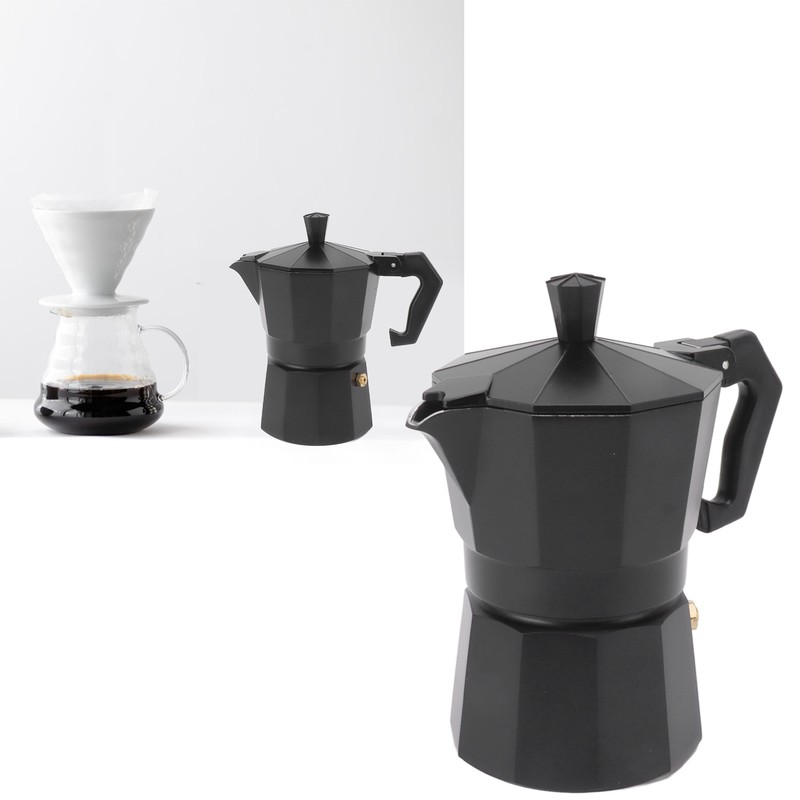 Stovetop Moka Pot Italian Hand Brewed Coffee Maker Aluminum Alloy