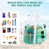 LEVOTIYER Beach Bag - Mesh Beach Bag Large 8 Pockets,