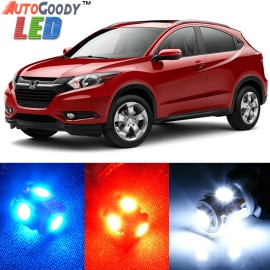 Dome, Map Reading, Courtesy Door Step Light Premium Xenon White LED Lights Interior Package Kit for Honda HRV HR-V + Tool