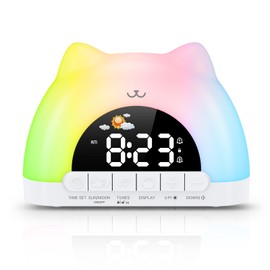 ORIA Kids Alarm Clock, OK to Wake Clock for Kids, Toddler Sleep Training Clock with 11 RGB Night Lights, Dual Alarms, 5-Level Brightness, 4-Level Volume, for Girls Boys Teens