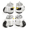 HOLKIE Leveling Stem Casters Set of 4 Heavy Duty Retractable
