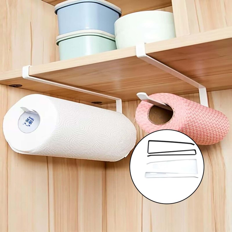 2 Pcs Kitchen Roll Holder Under Cabinet, Under Cupboard Kitchen