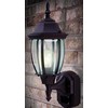 Heath Zenith HZ-4192-BK Six-Sided Die-Cast Aluminum Lantern, Black with Beveled
