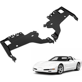HECASA New Pair Headlight Bracket Compatible With 1997-2004 Chevy Corvette C5 Left & Right Headlights Replacement For 16523681,16523679,16523682, 16523680 LH RH