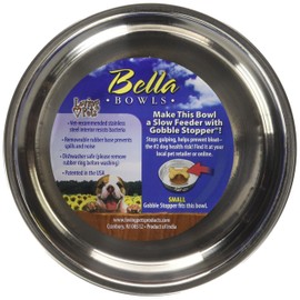 Loving Pets Bella Bowl Designer & Expressions Dog Bowl, Small, Dragonfly, Turquoise (7712)