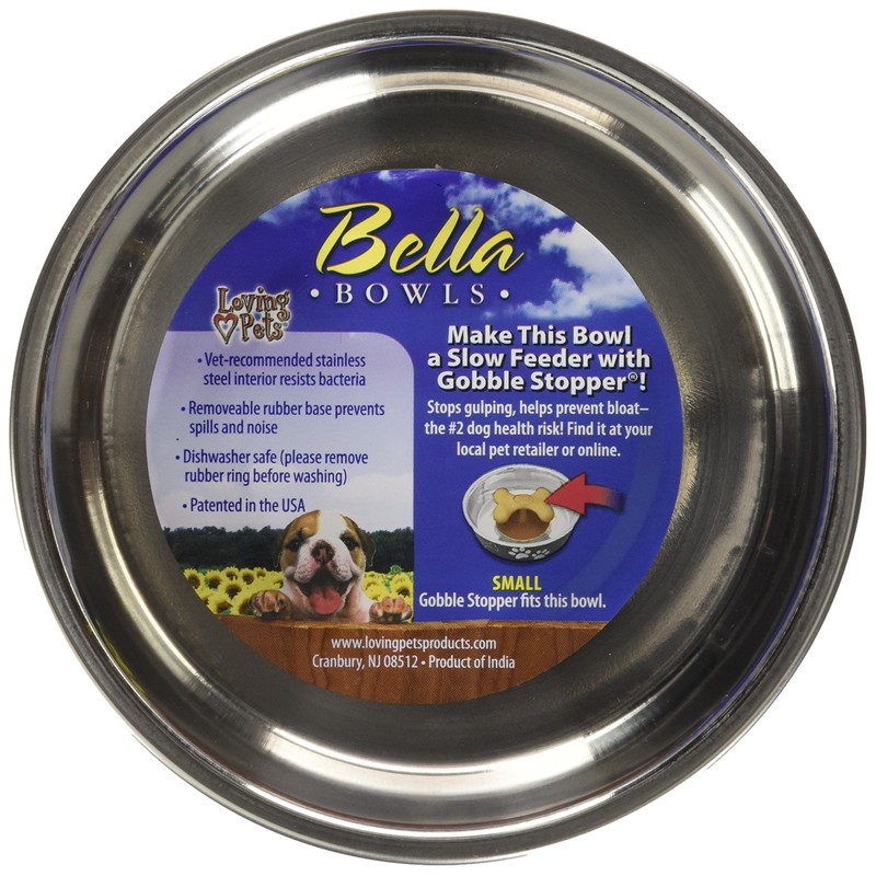 Loving Pets Bella Bowl Designer & Expressions Dog Bowl, Small,
