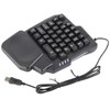 One Handed Gaming Keyboard 35 Keys Waterproof Wide Palm Rest