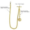 watchvshop Albert Chain Gold Tone Pocket Watch Chain Vest Chain