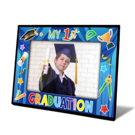 patcate Preschool Graduation Picture Frame 4x6, My 1st Graduation 2025 Kindergarten Pre-K Kids Graduates Photo Frame, Congrats Grad Party Decorations Favor-C05