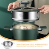 Stainless Steel Steamer Pot - 7.8 Inches Round with Cooking