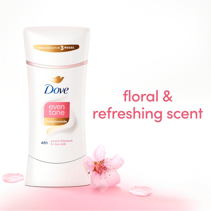 Dove Even Tone Antiperspirant Deodorant Stick Peach Blossom & Rice