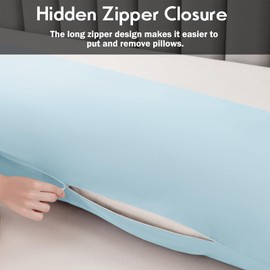 Pillowcases Body Size,Cooling Viscose Pillow Cases with Zipper Closure, Cool & Breathable Pillow Cover for Hot Sleepers and Night Sweats, 20" x 54"
