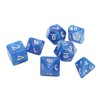 35Pcs Plastic Dice Kit Pearl Pattern White Numbers Polyhedral Dices