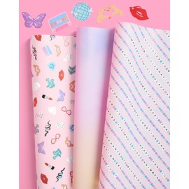 xo, Fetti Eras Wrapping Paper + Tag Set - 12 Sheets | Lover Birthday Gift Wrap, Decorative Christmas Bag, Bachelorette Party Favor