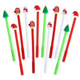 GLAITC Pack of 12 Christmas Gel Ink Pens, Christmas Ballpoint Pens, Christmas Gel Pens, 0.3 mm Writing Pen, Christmas Stationery Gifts, Christmas Gift for Boys Girls