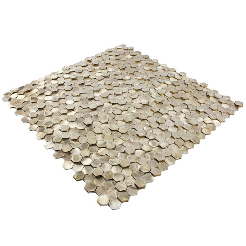 McAllen Gold Aluminium Metal Mosaic Tiles