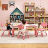 KOTEK Kids Table and Chairs Set of 4, Height Adjustable