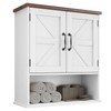 Mino Kesper Bathroom Wall Cabinet with Barn Doors, Wall Mounted