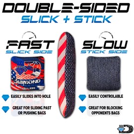 DIAMOND CORNHOLE | Competition Cornhole Bags | Tournament Style | Regulation Size | All-Weather | Set of 4 | Prism Series (Limited 'Diamond Skull' Edition)