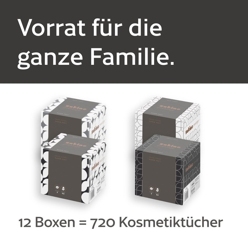12 x Cosmetic Tissues Box - 3-Ply - 12 x