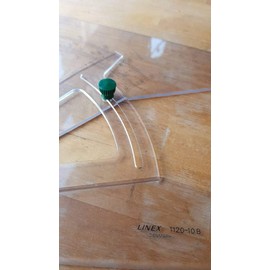 Linex Set Square Adjustable Precision 0.5 Degree Scale Bevelled Edge Long 250mm Clear Ref LXB1120/10B